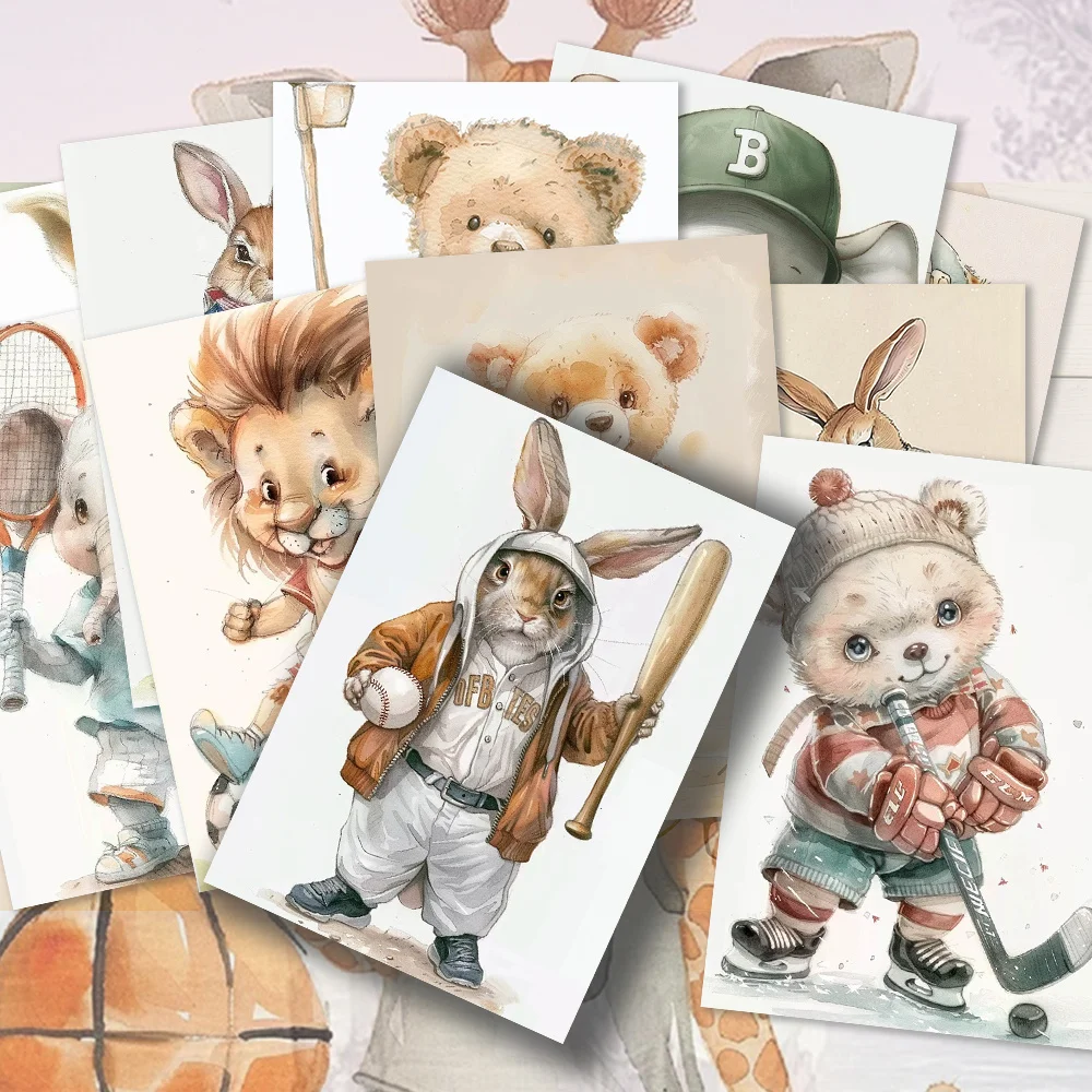 32pcs, Fun Sports Theme Postcards, Birthday/Anniversary Gifts, Collectibles, Suitable for Gift Giving, Can be Mailed.