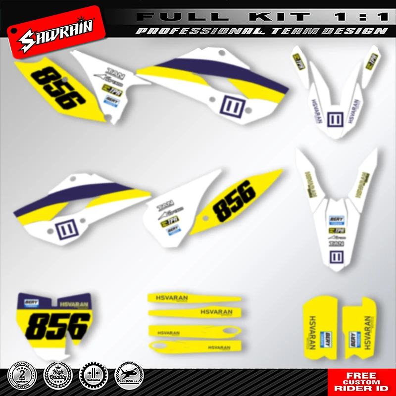 Sawrain Komplettset Motorrad-Grafik-Aufkleber-Set für TC85 2014 2015 2016 2017 011