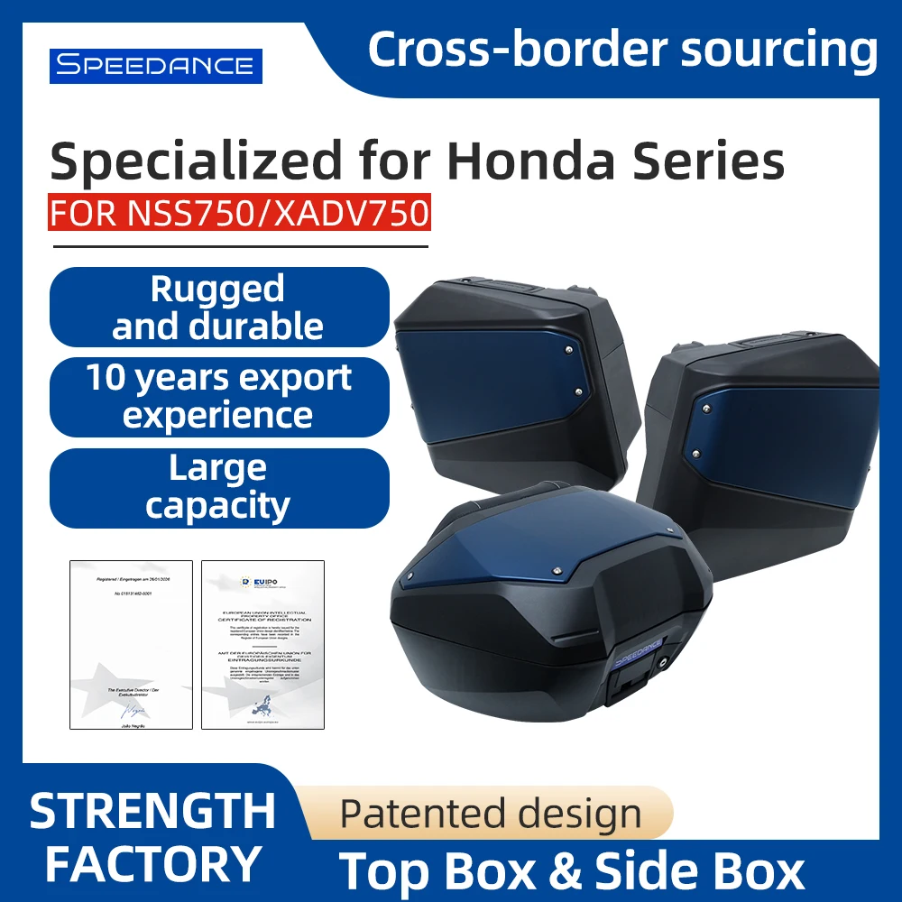 Speedance Motorcycle Top Box Side Cases Luggage Trunk For Honda NSS750 Original Hole Position Installationpeedancence