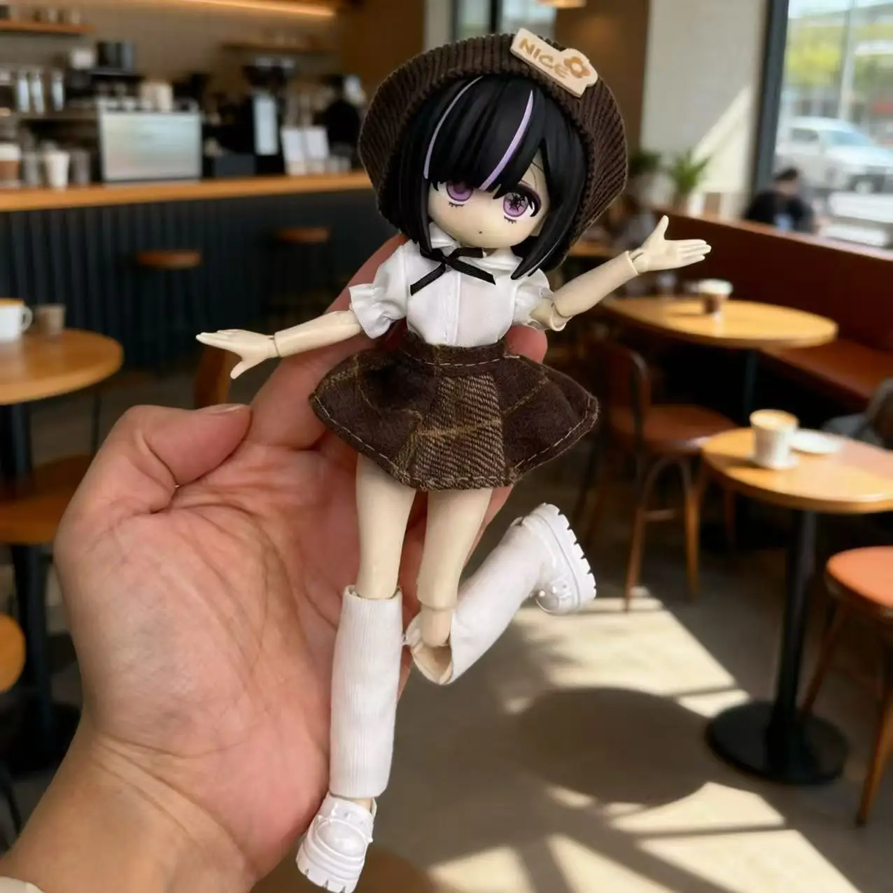 The New Hot-selling Christmas Limited Clothing Set Is Suitable for Bjd Dolls Simple and Cute Personality Plaid Skirt Set