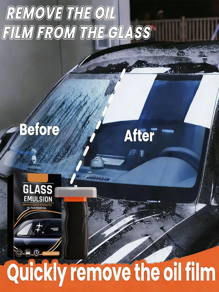 Removal Of Car Glass Film Integrated With Emulsion Brush Improves Driving Visibility Car Glass Polishing Refurbishment