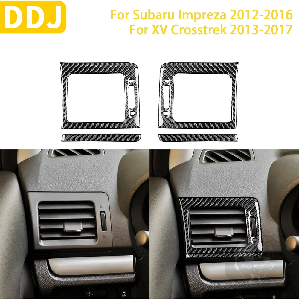 

For Subaru Impreza 2012-2016 For XV Crosstrek 2013-2017 Accessories Car Carbon Fiber Interior Side Air Outlet Trim Sticker