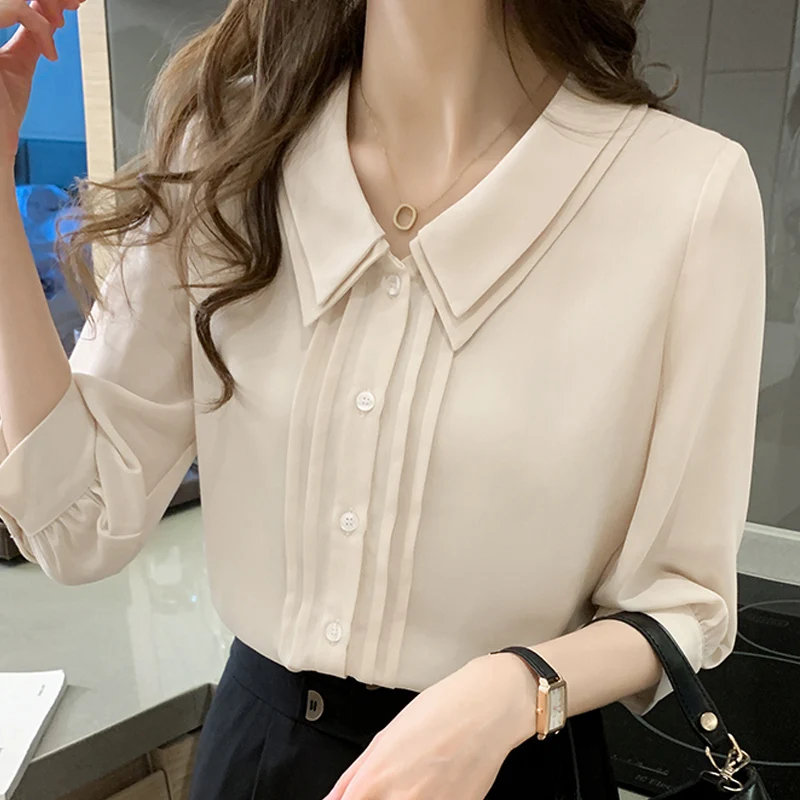 Blouse Women Blusas Mujer De Moda 2024 Women Blouses Summer Short Sleeve Women Shirts Chiffon Blouse Shirt Women Tops Blusa D328