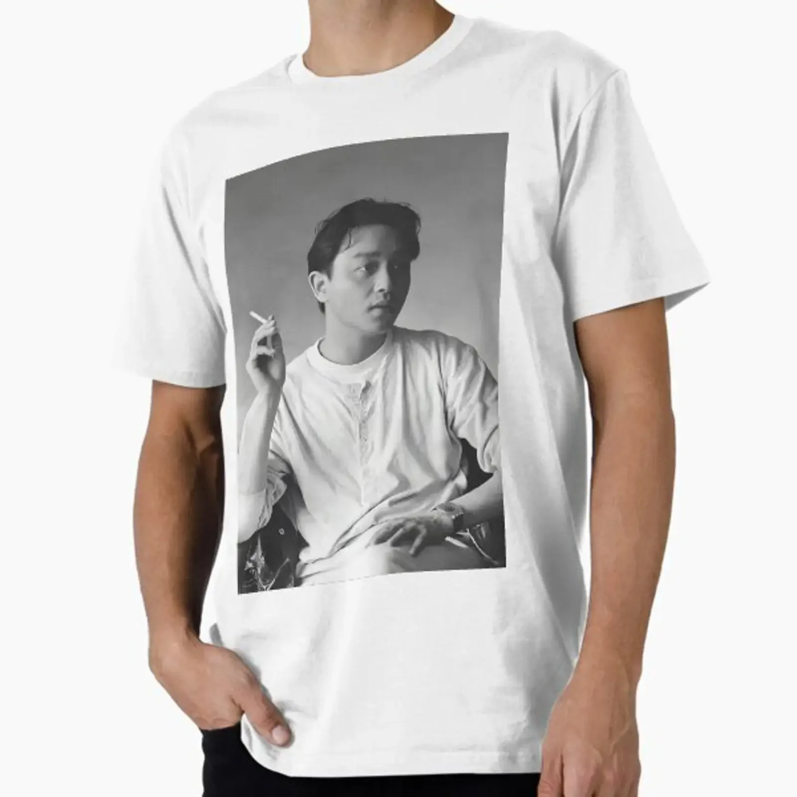 leslie cheung BW Premium T Shirt vintage Washed Breathable Slightly Casual designer clothes Stretched Top For Everyday Wear