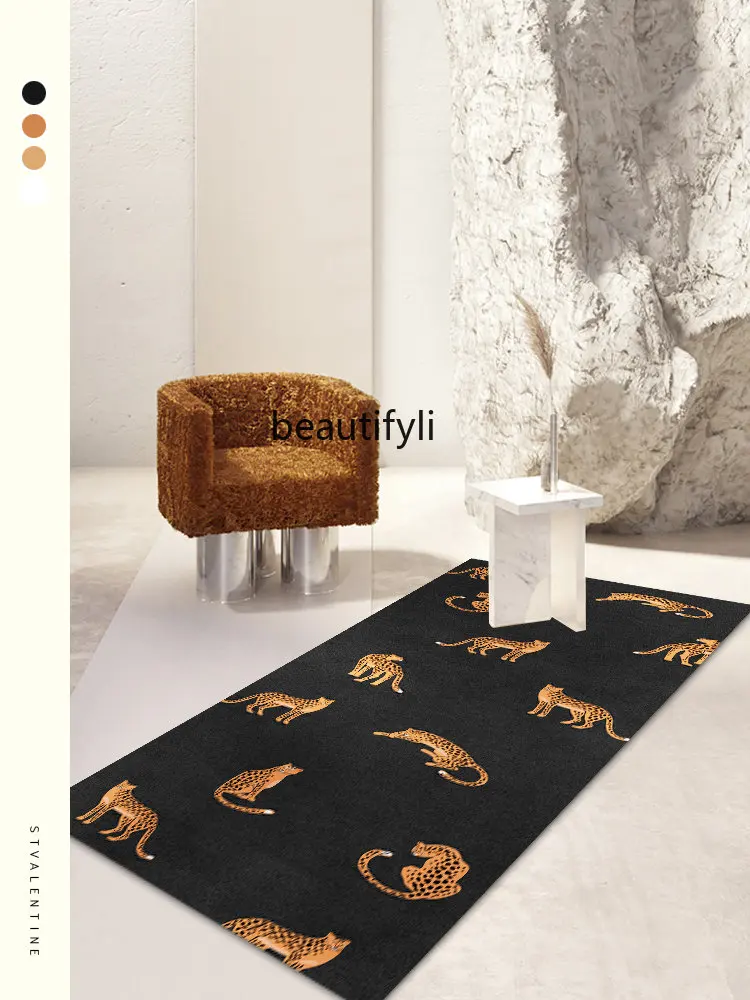 Light Luxury Leopard Bedroom Bedside Blanket Modern Simple Bay Window Tatami Mat Tea Table Cloth