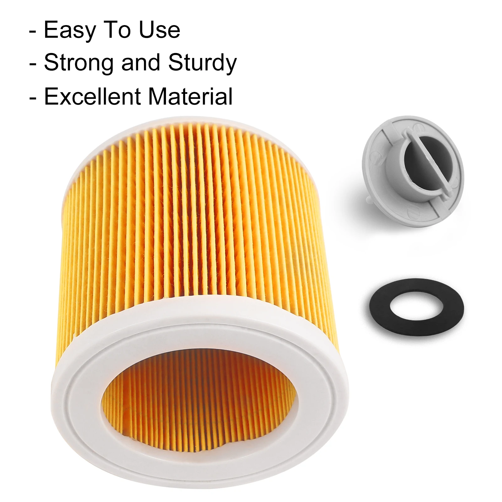 2PCS Air Dust Filters for Karcher Wet Dry Vacuum Cleaner Cartridge Filter MV2 MV3 WD2 WD3 WD2.200 WD3.500 WD2250 WD2.250 WD3.200