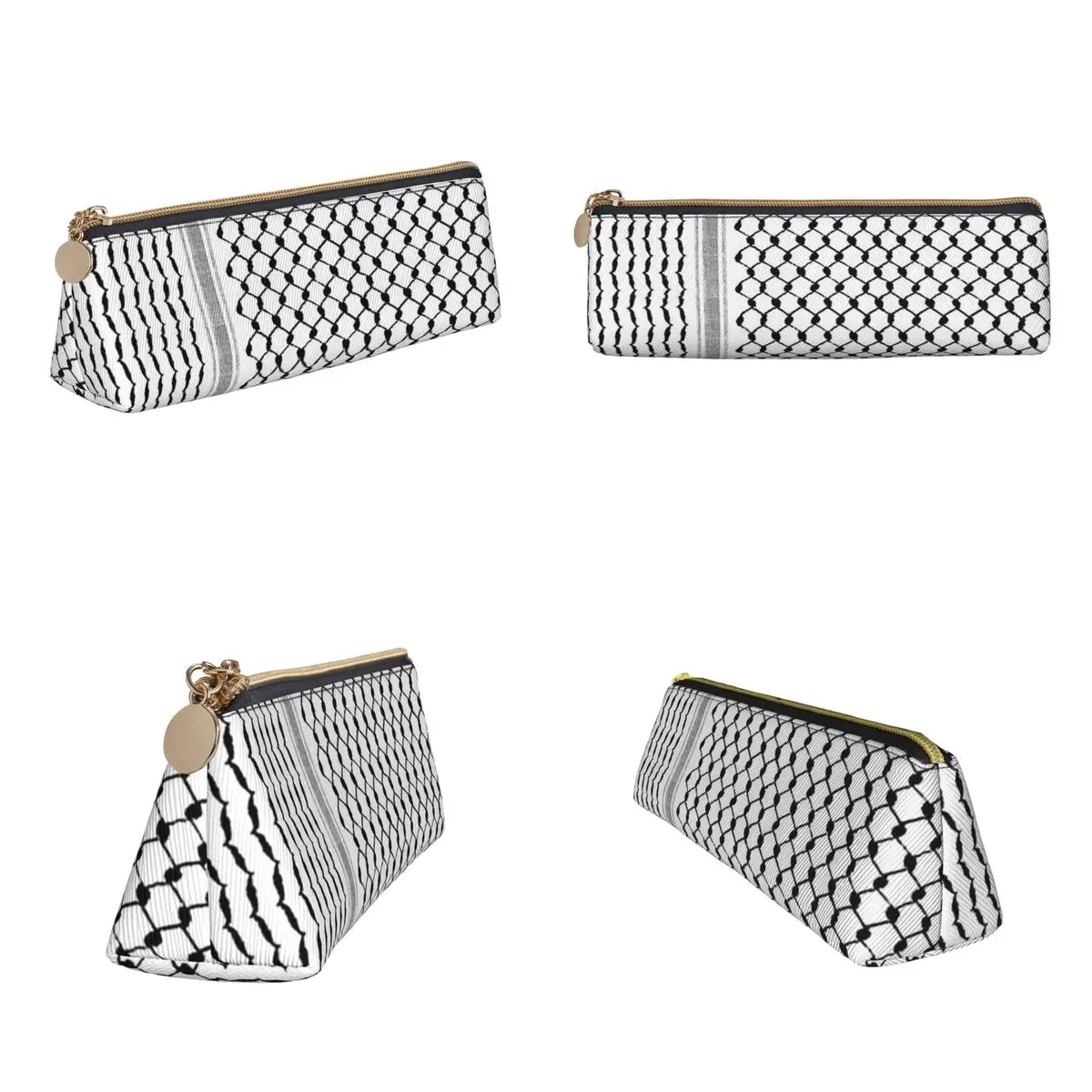 Palestinian Hatta Kufiya Folk Pattern Pencil Cases Pen Holder Storage Stationery Supplies Pen Box Pencil Bag for Kids Gifts