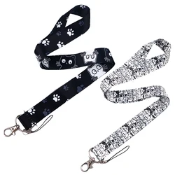 Cute Cat Neck Strap Card Bus ID Holders Lanyards Keychain Student Badge Holder Hang Rope Mobile Phone Accessories