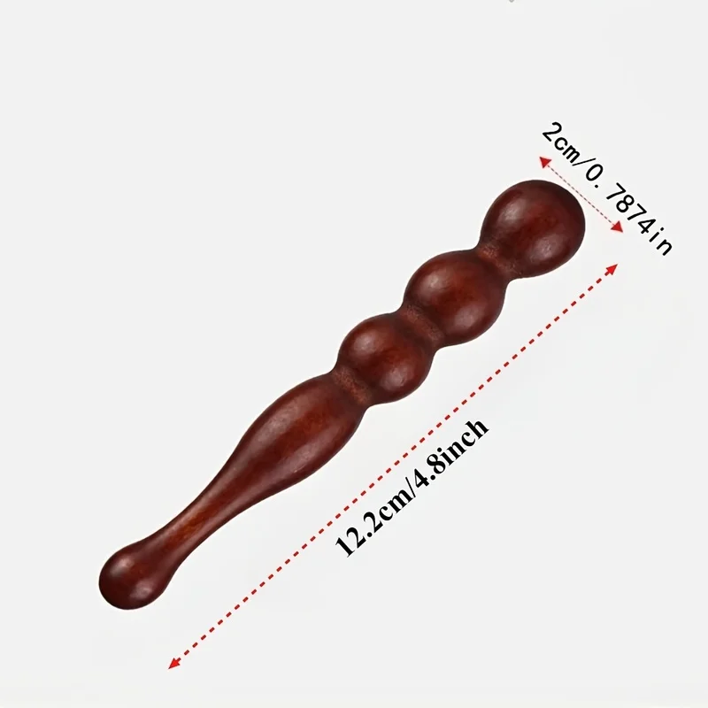 3Natural solid wood massage stick，Multipurpose Manual Wooden Acupoint Stick and Foot Massage Tool，Lightweight and convenient，Rel
