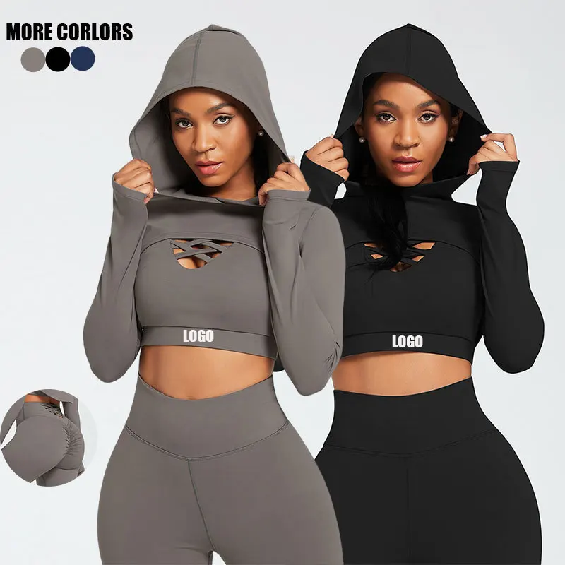 3PCS Women Tracksuit Sportswear Yoga Set Gym Clothing Long Sleeve Crop Top High Waist Seamless Leggings Fitness Sports Suits