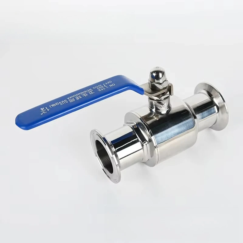 Sanitary 304/316L Stainless Steel Ball Valve, Tri Clamp Quick Open Ferrule Connection Food Grade Valve