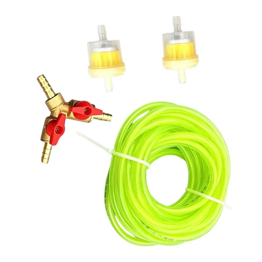 Y Type Three 3 Way Hose Barb Valve Switch 300CM Oil Hose Filter For Parking Heater Shut Off Ball Valve Pipe Fitting Connector