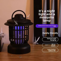 Kills Electric Mosquito Lamp Portable UV Anti Mosquito Lamp 2 in 1 USB Rechargeable Mute Fly Trap Pest Control for Camping Home