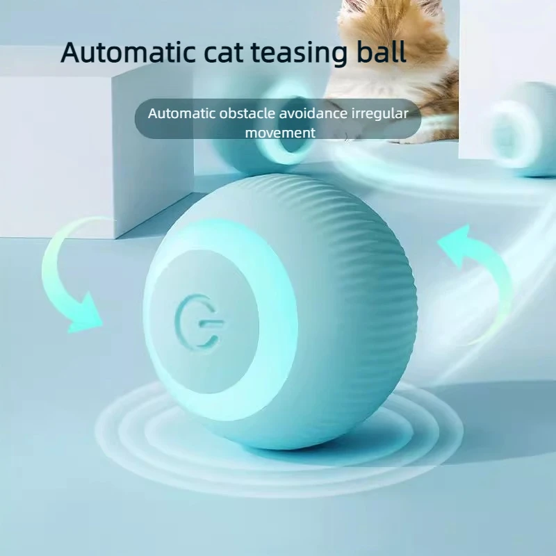 

Electric Cat Ball Toys, Automatic Rolling, Smart, Interactive for Cats, Training, Self-Moving, Kitten, Indoor Playing