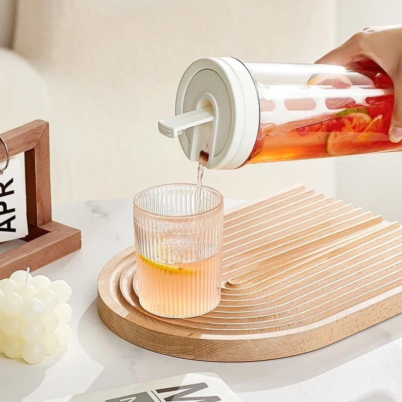 ماكينة صنع القهوة الباردة سعة 1 لتر، ماكينة صنع القهوة اليدوية للمياه الباردة وزجاجة مياه عالية السعة، عصير صيفي محمول، غلاية قهوة شاي