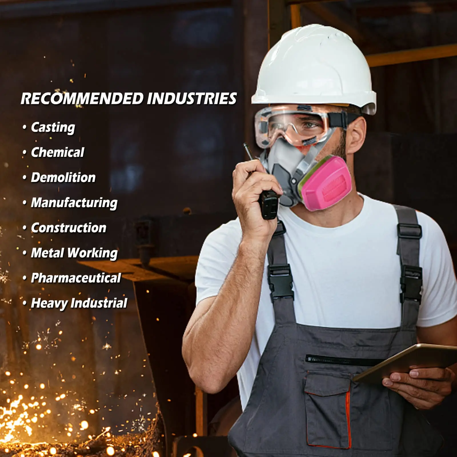 P100 Respirator Cartridge 60926 Particulate Filter for Half&Full 6000 Effective Filtering Organic Vapors Acid Gases Particulate