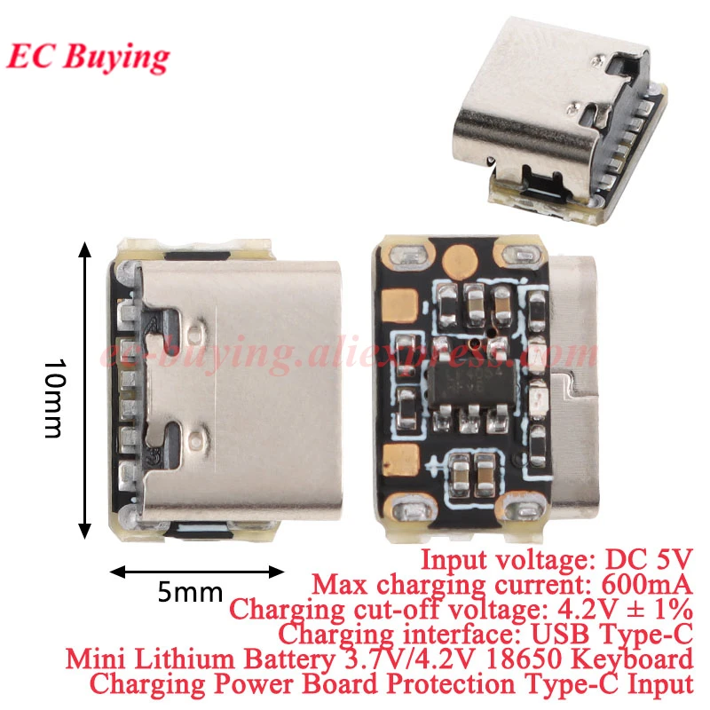 1Pc-10Pcs 3.7V To 9V 5V 2A DC-DC Step Up Boost Module 18650 Lithium Battery Charging Discharging Board Type-C Booster Converter
