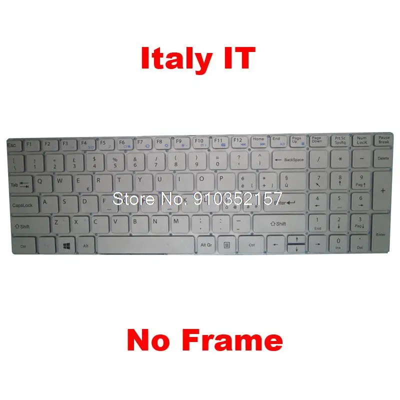 

Laptop NO Backlit Keyboard For Teclast F15 KY347-1 US K762 VER:A1 K3259 Italy IT Without Frame Silver New