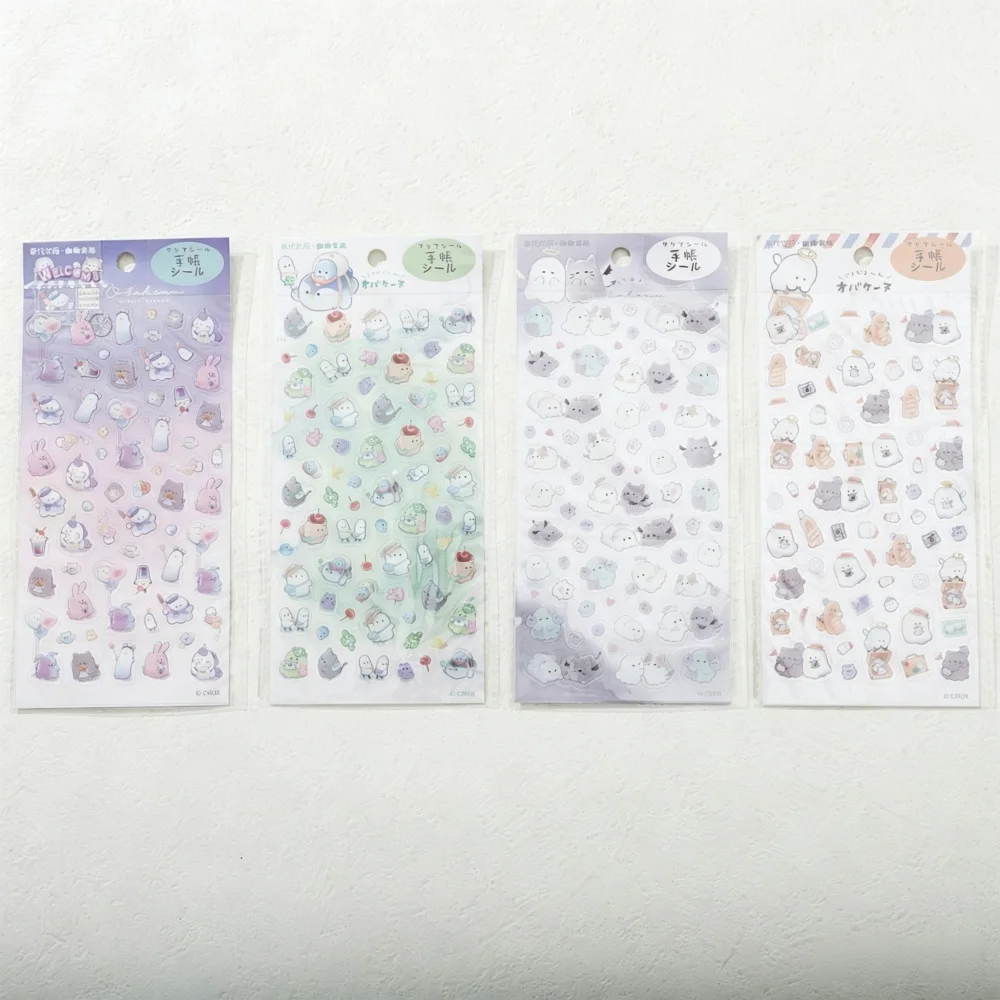 Waterproof Stickers Multiple Styles Hand Account Diary Decorative Cartoon Transparent Pvc Decals Kawaii Phone Cup Stickers
