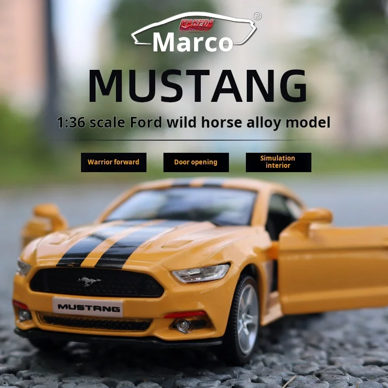 1:Super Car 2015  Mustang GT Simulation Exquisite Diecasts Car & Toy Vehicles RMZ City Alloy Collection Model Gifts