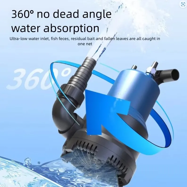 Fish Pond Bottom Suction Submersible Pump High Flow Water Pump for Pond Rockery Circulation Pump