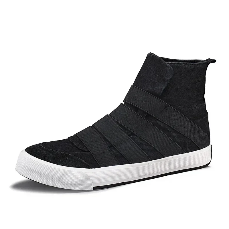 Men\'s Shoes New Korean Version High-top Shoes Slip-on Canvas Shoes Men\'s Casual Sports Breathable 2024