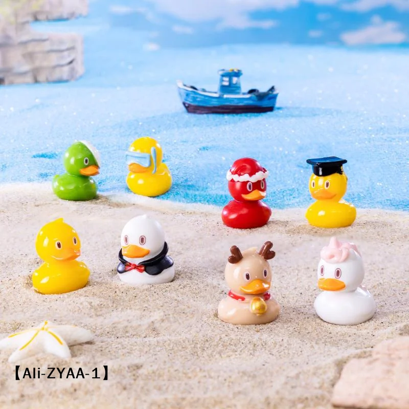 【A】Mini Resin Duck Figurines With Adorable Themed Designs Perfect For Garden Desktop Decoration DIY Crafts