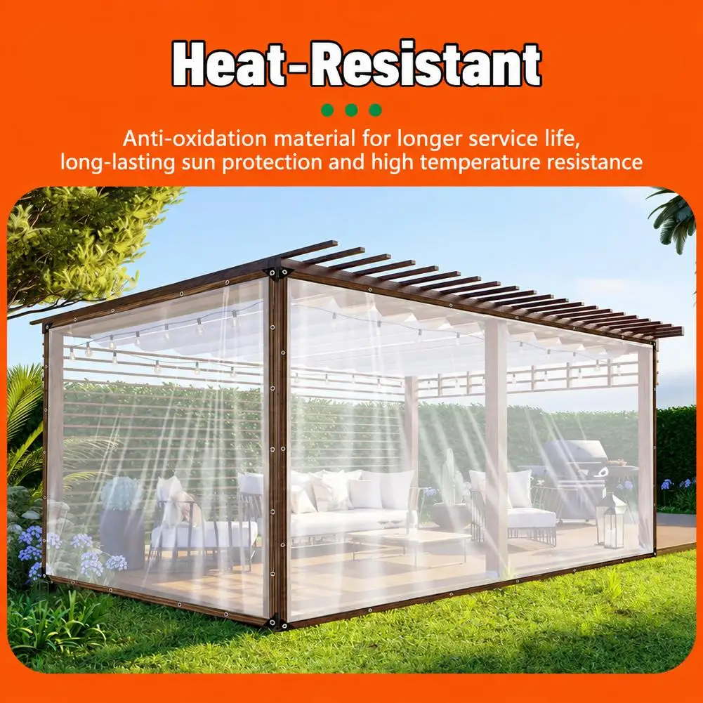 Transparent Waterproof Cloth Thickened Oilcloth Garden Rainproof Plastic Cloth Plant Cold-proof Heat Insulation Tarpaulin