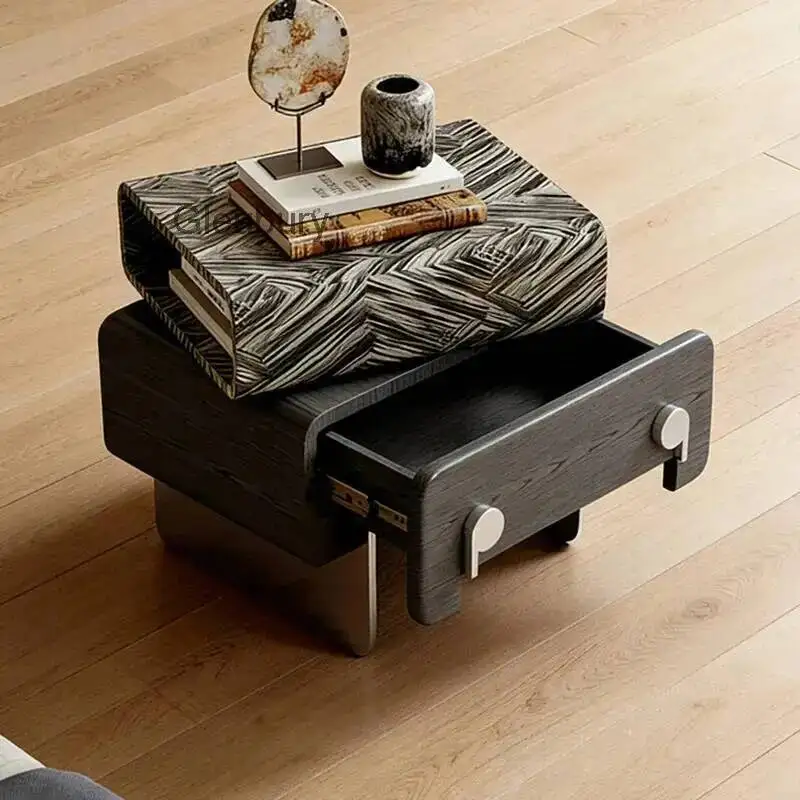Table Creative Rotatable Bedroom Drawer Bedside Premium Trendy Design Nightstands Delicacy Ropero De Madera Bedroom Furniture