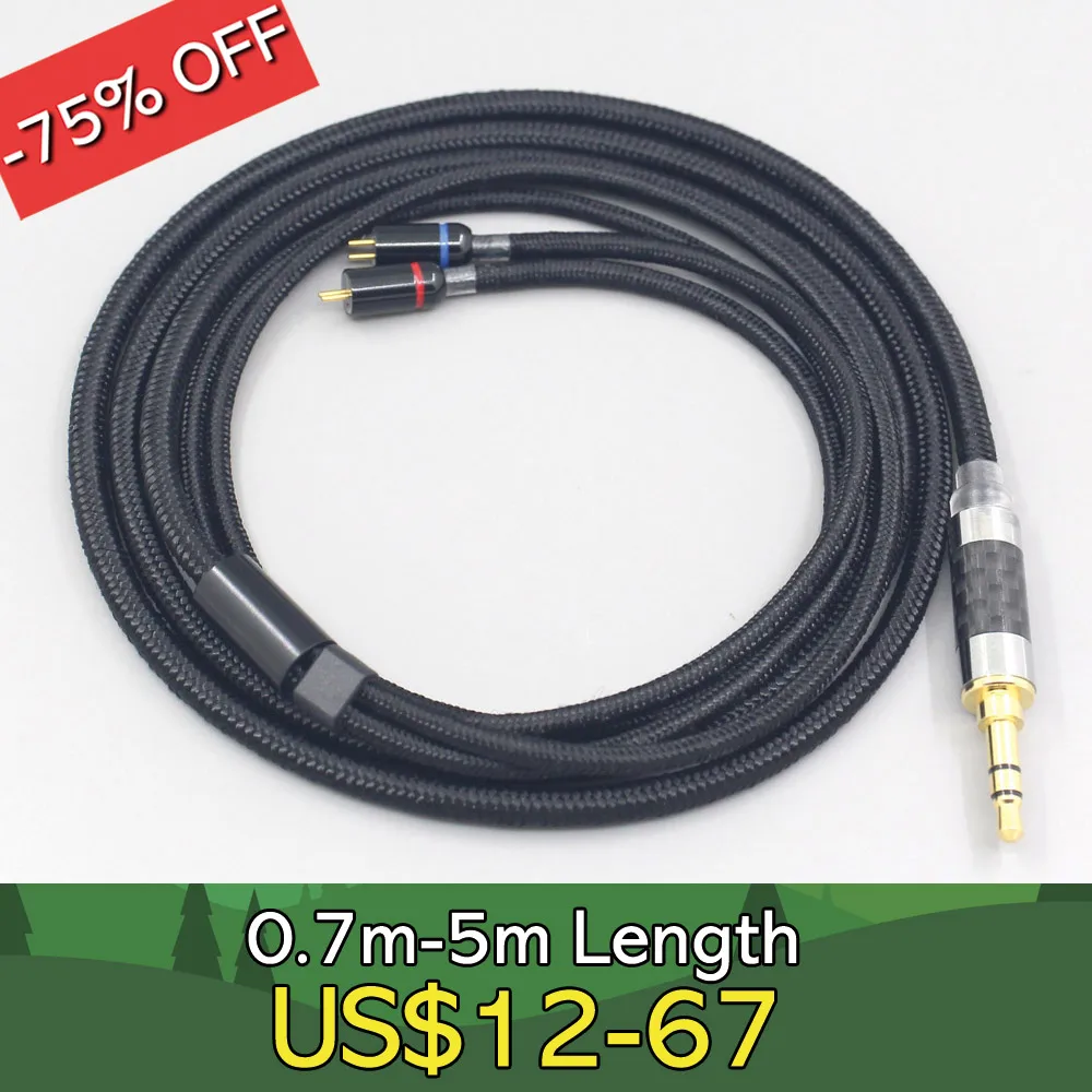 

2.5mm 4.4mm Super Soft Nylon OFC Cable For 0.78mm Flat Step JH Audio JH16 Pro JH11 Pro 5 6 7 BA Custom Earphone LN007519