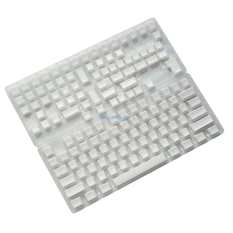 L4MA White Jade Theme 142Keys SAProfile Keycap Double Shot PBT Keycaps for Mechanical Keyboards Keycaps