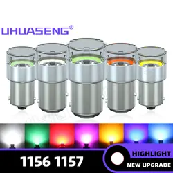 UHUASENG 2PCS 1156 1157 Red 12V 24V Brake Reverse R5W R10W BAY15D BA15S P21W P21/5W Led Bulb Truck Signal Lamp Car Parking Light