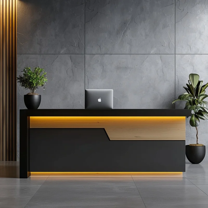 

New Design Front Desk Reception Counter Countermodern Executive Desk Wooden Office Furniture Computer Office Tables