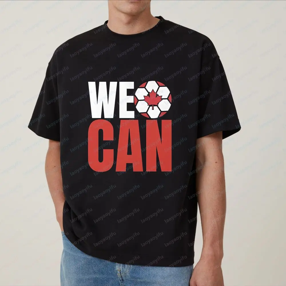 2026 Canadian Football - Classic Sport T-shirt - Gender-neutral, Versatile, Suitable for Both Men and Women, Round-neck T-shirt