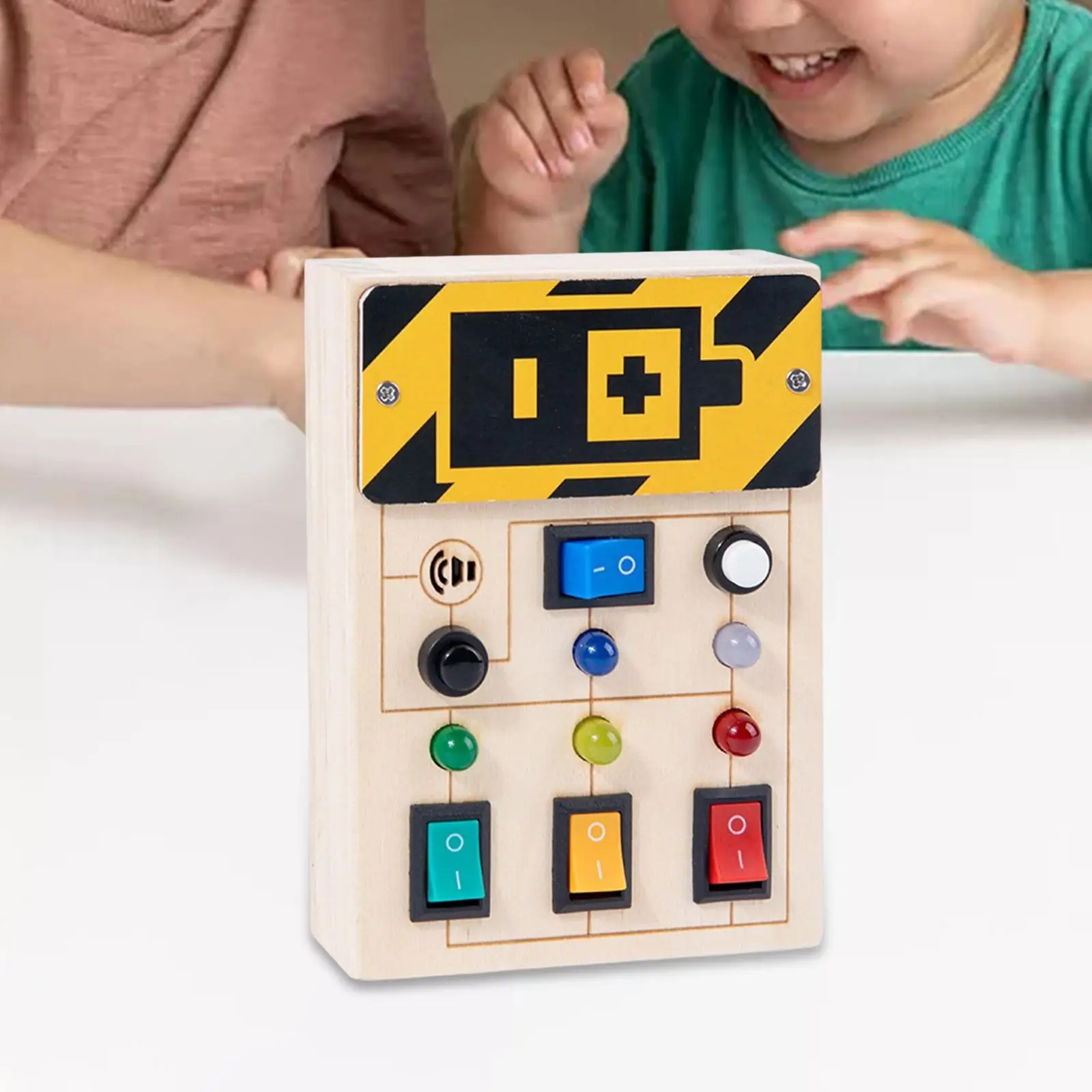 LED Switch Busy Board Practical Skill Teaching Aid for Toddler