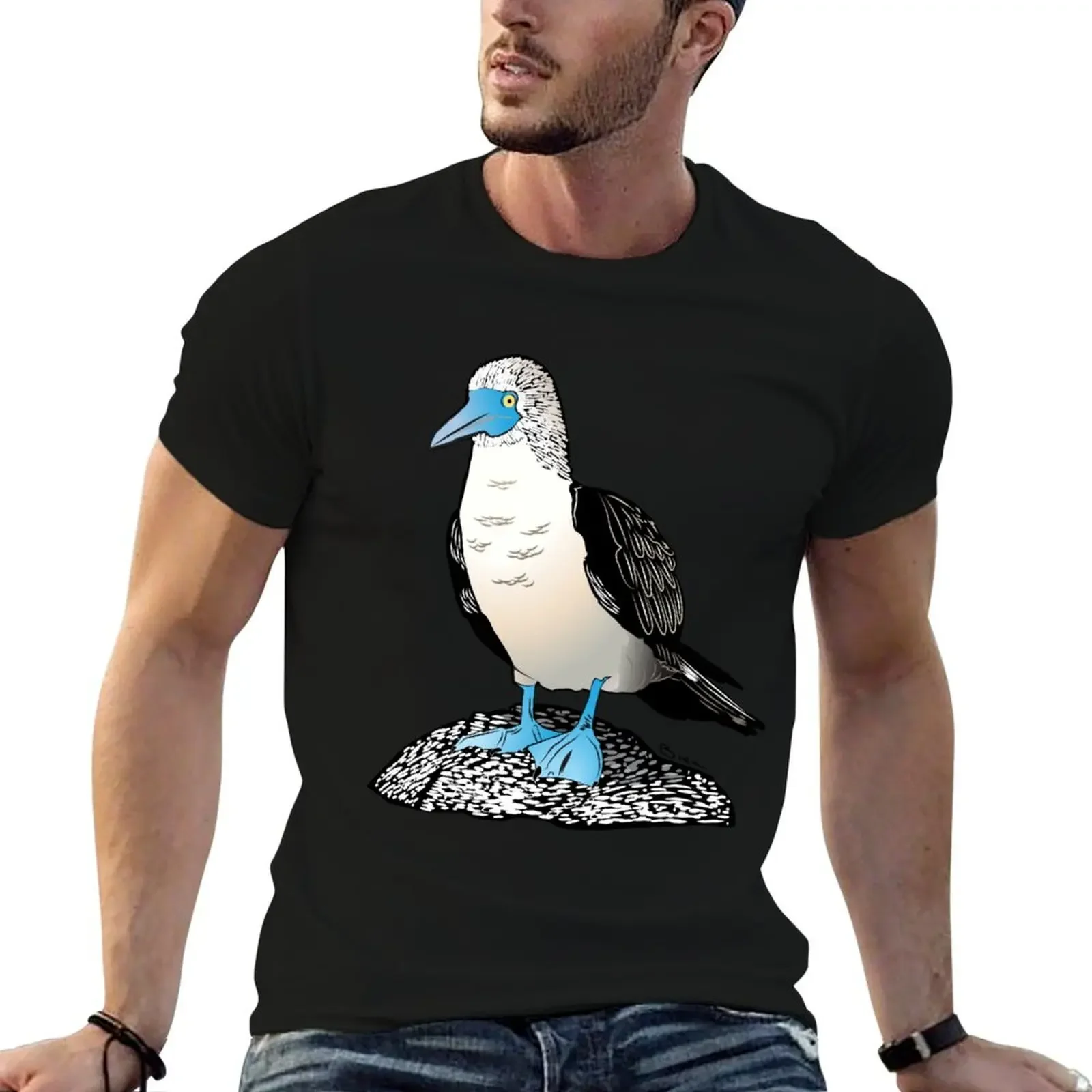 Blue Footed Booby Bird T-Shirt man t shirt anime stuff graphic t shirt vintage mens cotton t shirts