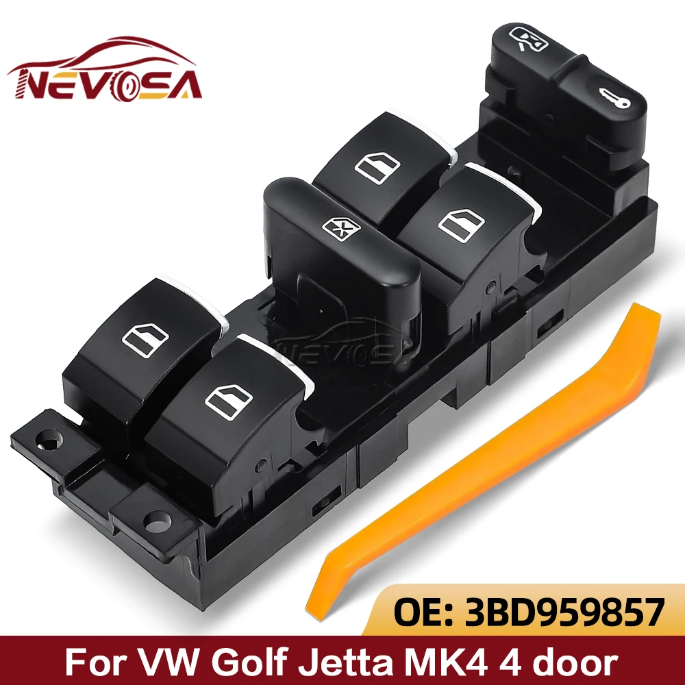 

NEVOSA For Volkswagen Bora Jetta VW Golf MK4 Passat B5 Seat Leon Toledo Power Window Control Switch Button 1J4959857 3BD959857