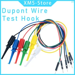 Test Hook Clip to Dupont Male/Female Jumper Wire 26AWG Silicone Cable For Breadboard Oscilloscope Logic Analyzer