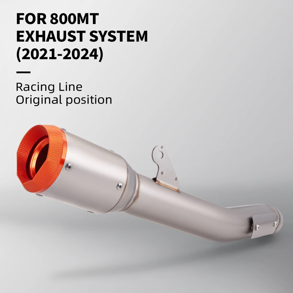 

motorcycles exhaust muffler for CF 800MT Modified Tail Section Exhaust Pipe 800mt Integrated Orange Cap 2021-2024