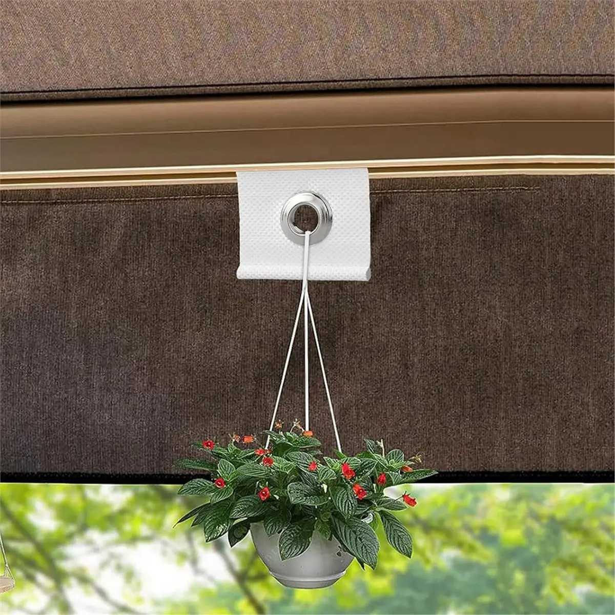 Awning Rail Piping Eyelets for 5-8mm Rails, Heavy-Duty Piping Strips with Metal Grommets for RVs, Tents, Camping