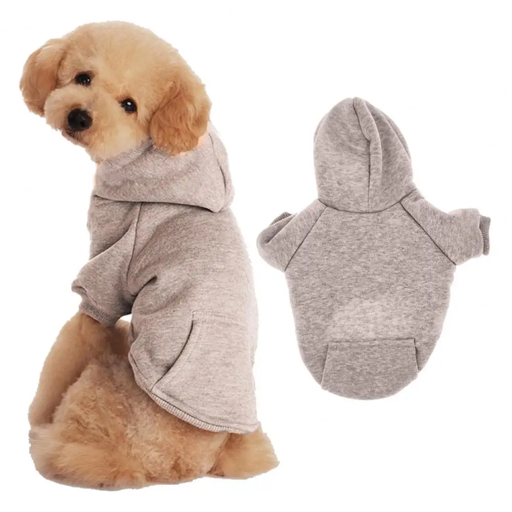 Pet Hoodie with Pockets Two-leg Pet Clothes Soft Kitten Puppy Sweet Pullover Warm Dogs Cats Hooded Sweatshirt Pet Supplies