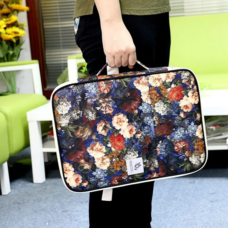 A4 Document Bag Storage Bag Waterproof Travel Bag Notepad Carrying Case Document Holder Large Capacity Travel Organizer