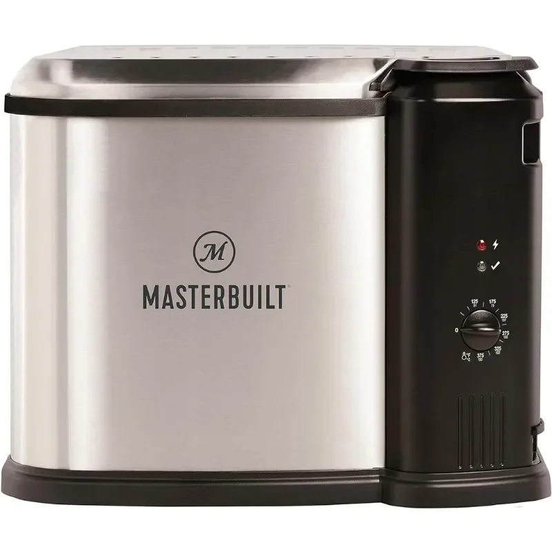 Masterbuilt MB20012420 10 Liter XL Electric Fryer, Boiler, and Steamer, Silver