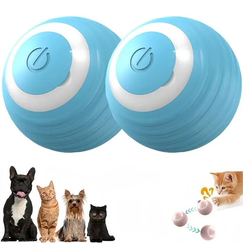 

Interactive Cat Toys Ball Automatic Rotating Rolling Ball with USB Rechargeable pet Chase Toy Ball for Kitten Dog Playing