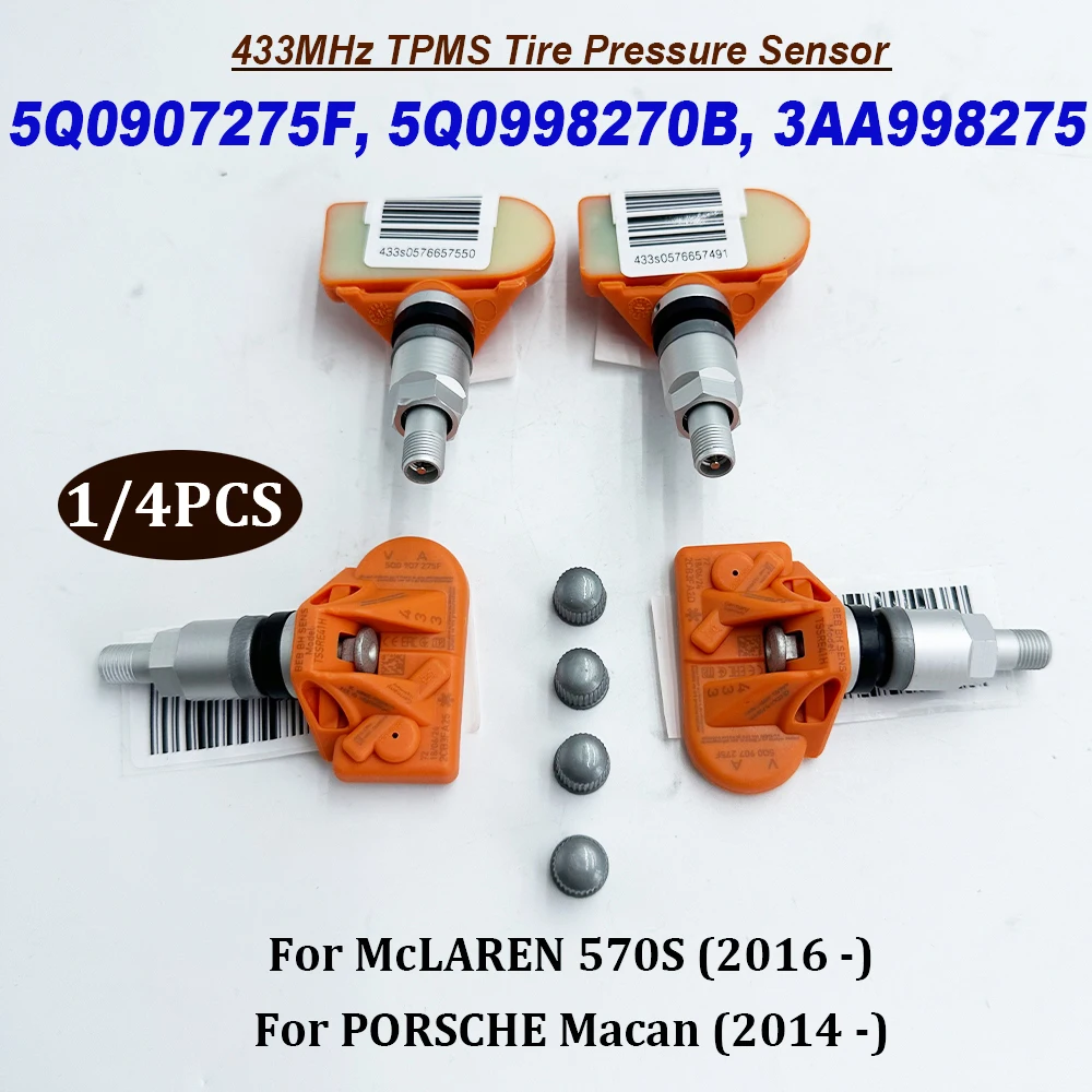 

1/4PCS 5Q0907275F 5Q0907275 5Q0907275B TPMS 433Mhz Tire Pressure Monitoring Sensor 3AA998275 5Q0998270 5Q0998270B For VW Jetta