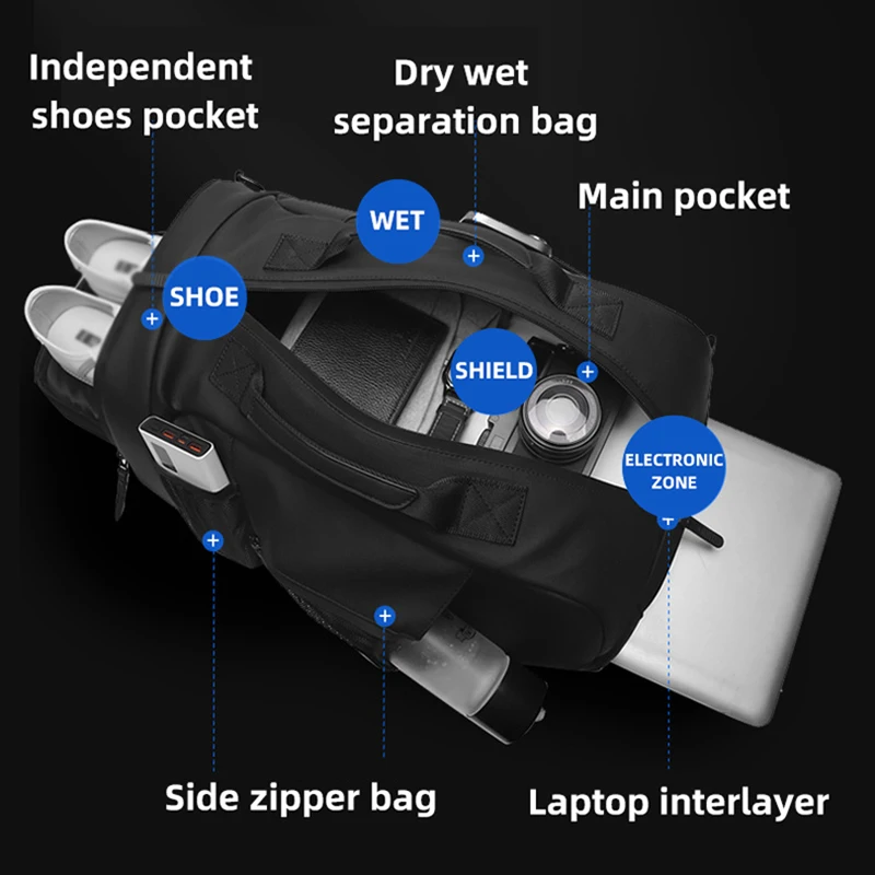 Bolsa de gimnasio impermeable resistente zapatero portátil para viaje - imagen 2