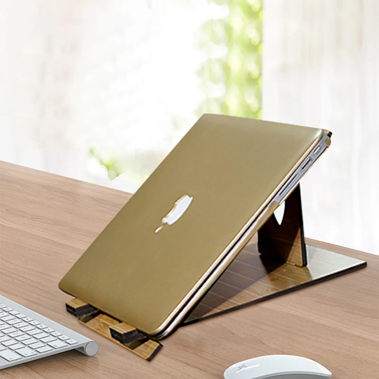 General Purpose Portable Wooden Tablet Laptop Stand Custom Built Laptop Stand for Easy Disassembly and Cooling
