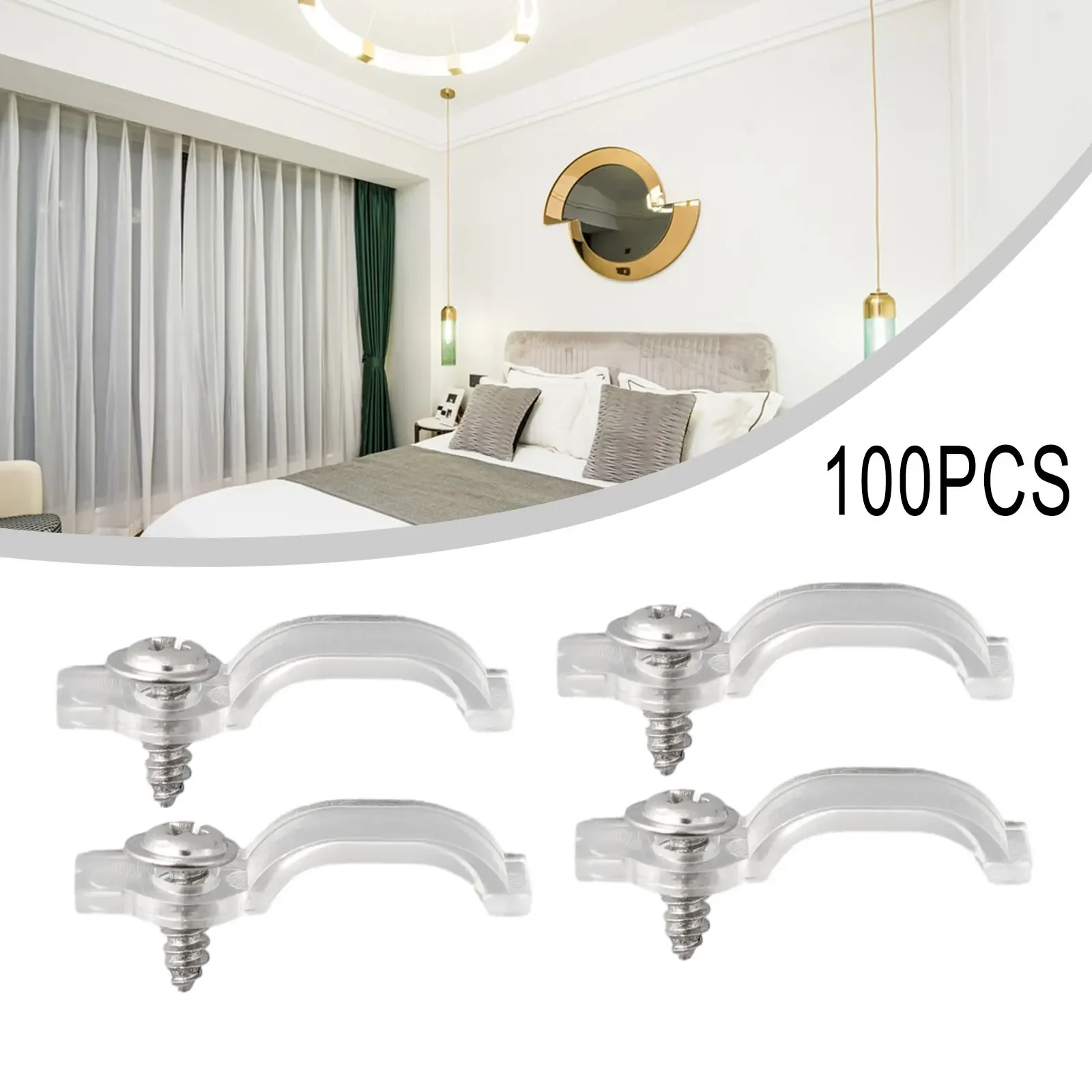 Strip Light Fixing Clips Compatible With For 5050 3528 5630 3014 LEDs Up To 10mm Width And 0.4in Hollow Distance
