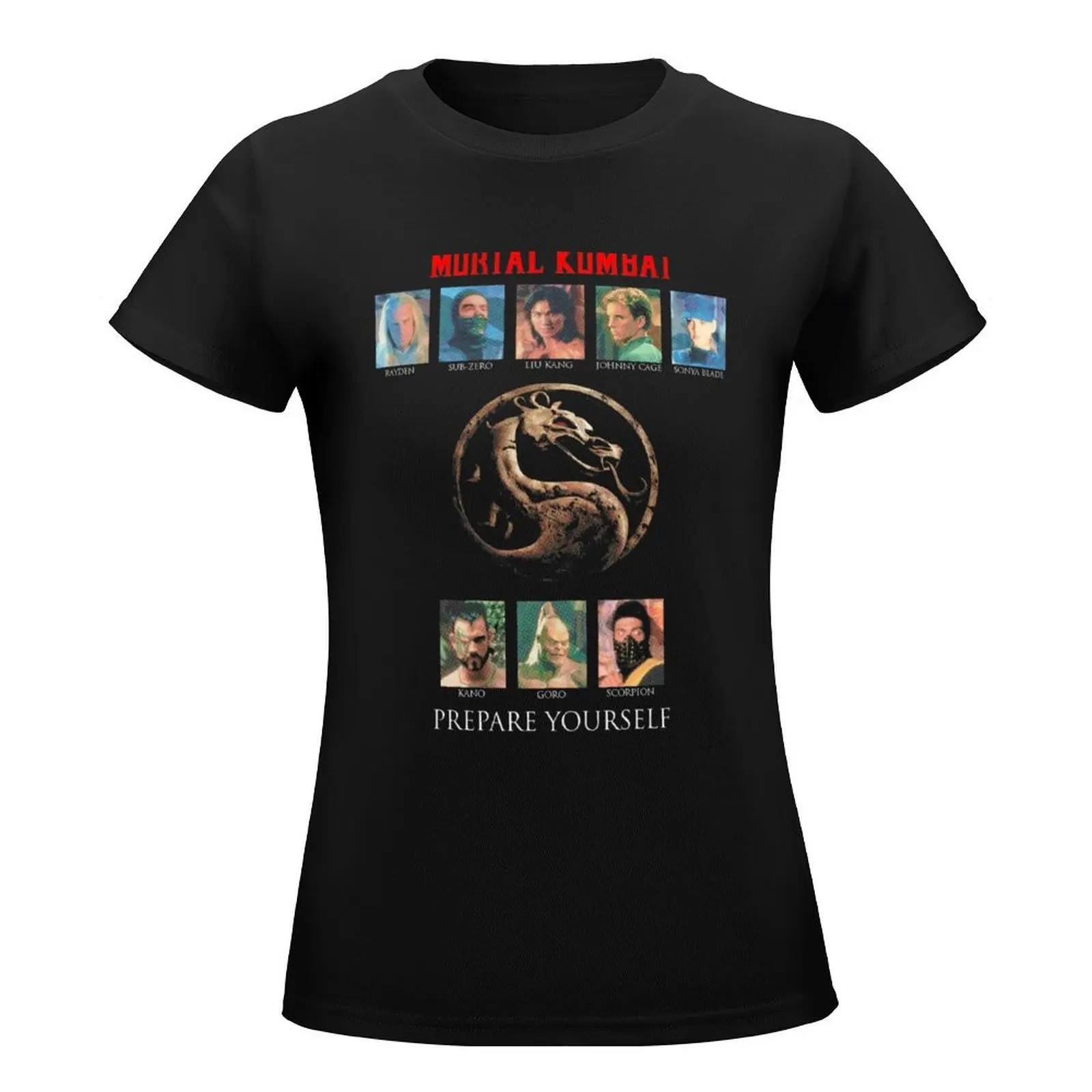 Mortal Kombat Oldskool 90s T-Shirt summer tops kawaii clothes funny tshirts for Women