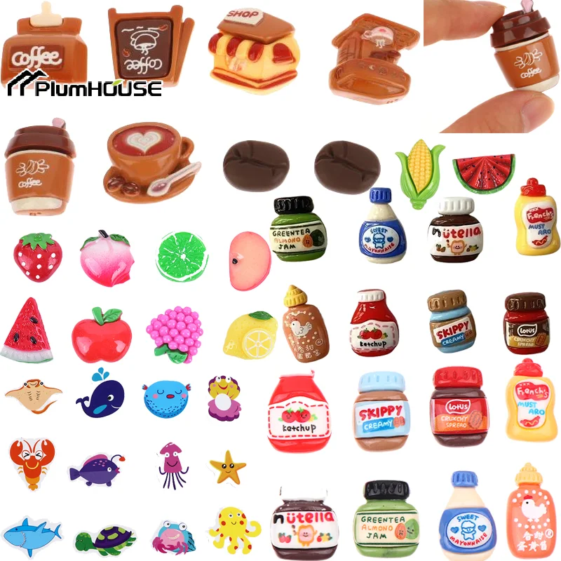 

8/9/10/12Pcs Fridge Magnet Cute Simulation Toy Coffee Bean Coffee Maker Decor Refrigerator Magnetic Paste Home Decoration Gifts